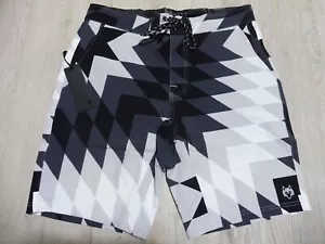 GREYSON Mens 34 SHORTS BIG SKY INDIAN WELLS AZTEC TRIBAL ARCTIC GREY SWIM TRUNKS - Picture 1 of 18