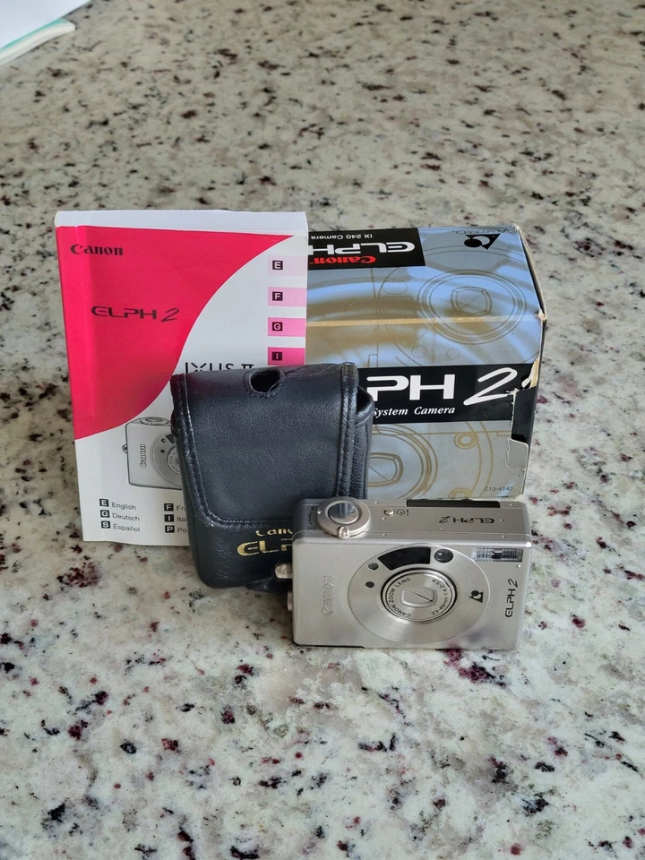 Canon ELPH 2 IXUS II APS 35mm Camera w/ Box, Case, & Manual ☆ See Pics & Read ☆  - Image 1 of 4