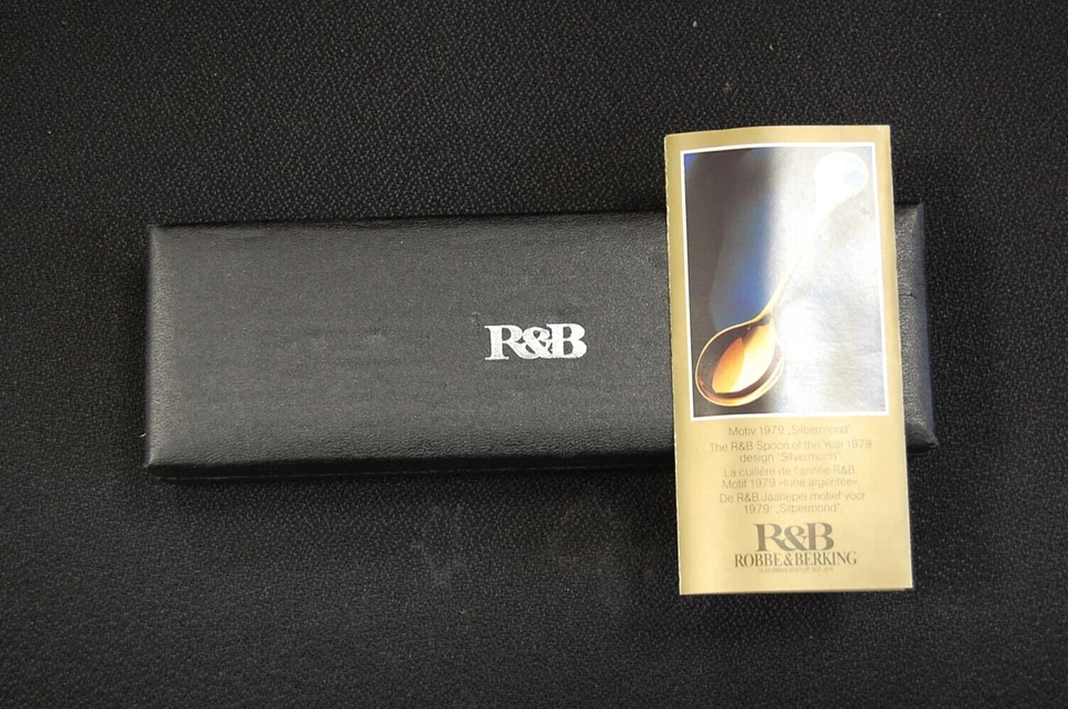 Robbe & Berking Cucchiaio Anno 1980 Grande 925 Argento 62,58 Grammi Migliori - Immagine 1 di 2