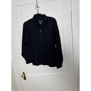 Garret Scott Extra Fine Merino Wool Henley Zip Knit Sweater Men's Size Medium - Bild 1 von 6