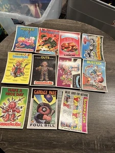 Konvolut 11 Müll Eimer Riesen Sticker 1986 LESEN - Bild 1 von 5