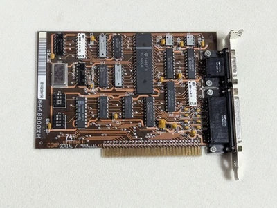 Vintage IBM PC 8-Bit ISA Parallel Serial Adapter Card FRU 6135932 6448800 XM - Image 1 of 3