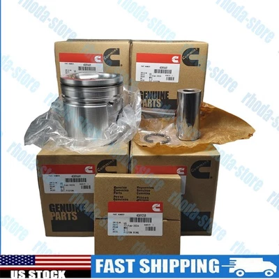 NEW 6Pcs 4089669  Piston+Ring Sets Fits For Dodge Ram 5.9L Cummins 24v 04-07 Std Foto 1 de 4