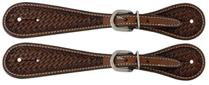 Showman Men's Argentina Cow Leather Narrow Spur Straps - Picture 1 of 1