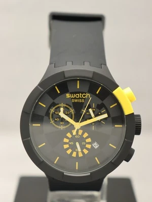 SWATCH Swiss Big Bold Checkpoint Yellow Men's Watch. - Image 1 of 4