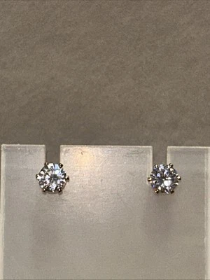 Novo Brincos Perfurados de Cristal SWAROVSKI Transparente Tom Dourado 1/4” Presente Brilhante - Imagem 1 de 4