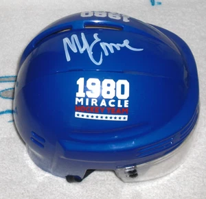 MIKE ERUZIONE SIGNED HANDSIGNIERT 1980 MIRACLE MINI HOCKEY HELM - J.S.A Cert. - Bild 1 von 8