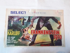 Frankenstein 1970 boris karloff 1958 ORIGINAL belgium POSTER 34.5x54.5cm - Picture 1 of 6