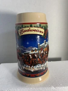 2003 Budweiser Holiday Stein Collector Series Anheuser Busch Old Towne Holiday - Picture 1 of 5