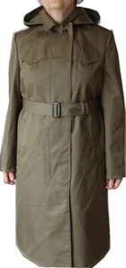 Authentic Vintage Soviet Army Female Officer Rubberized Waterproof Raincoat - Picture 1 of 11