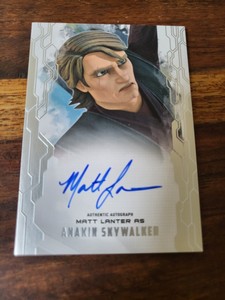 TOPPS STAR WARS MASTERWORK 2017 MATT LANTER ANAKIN AUTOGRAPH CARD