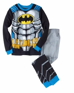 Batman Costume 2 PC Long Sleeve Tight Fit Cotton Pajama Set Boy Size 4 6 - Picture 1 of 1