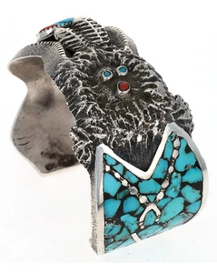 Tufa Cast Yei Bei Chei Bracelet By Navajo Artist Lester James - Picture 1 of 6