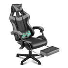 Soontrans Ergonomic Gaming Chair Office Chair With Footrest And Massage, Purple