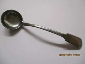 ANTIQUE VICTORIAN PEWTER LADLE , QUEEN VICTORIA " V R " and " CROWN STAMP " , - Picture 1 of 9