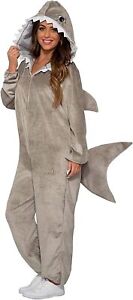 Shark Jumpsuit Sea Ocean Animal Gray Grey Fancy Dress Up Halloween Adult Costume