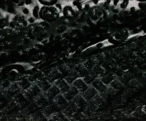 KUNSTLEDER STOFF BEDRUCKT SCHWARZ - METERWARE - Bild 1 von 11