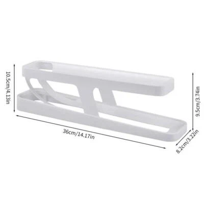 Roll Down Kühlschrank Eierspender Automatisch Rollen Eierhalter Aufbewahrungsregal 2 Ebenen - Bild 1 von 4