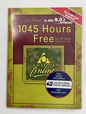 AOL 9.0 Optimized America Online CD Disc 1045 Hours Free Sealed Green Sleeve 👀 - Image 1 of 3
