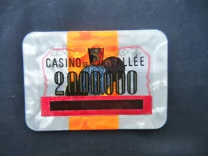 1990s rare Fish PLAQUE ITALY 2000000 two MILLION Lire Casino De La Vallee GREY - Picture 1 of 2