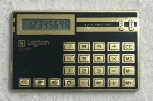 Vintage Logitech Credit Card Size LCD Calculator LC-110 Collectible RARE - Picture 1 of 3