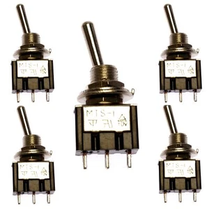 Kipp-Taster 3Pins Funktion Aus-Tast 5 Stück Mini Kippschalter Taster - Bild 1 von 5