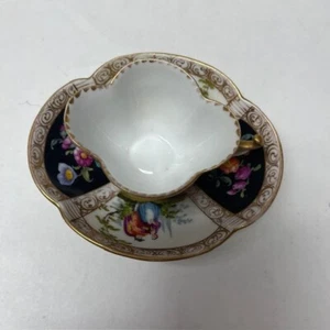 Antike Helena Wolfsohn Dresden Porzellan handbemalt Vitrinentasse & Untertasse - Bild 1 von 5