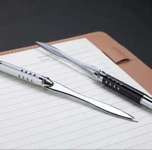 Metal Envelope Opener Envelope Slitter Paper Knife Size 6.35*0.41in Black - Picture 1 of 5