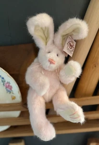 Bearington Collection Plush Rare Vintage Bunny Rabbit Rosy Wired Ears New Tags - Picture 1 of 11