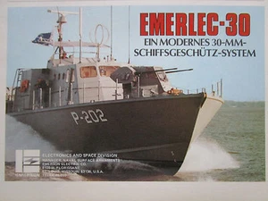 6/1978 PUB EMERSON ELECTRONICS SPACE EMERLEC-30 NAVAL SYSTEM ORIGINAL DEUTSCHE ANZEIGE - Bild 1 von 1