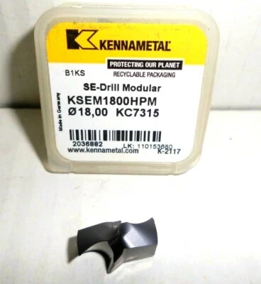 1.Stk.Kennametal VHM Bohrkrone KSEM1800HPM KC7315 D=18,00mm ***Neu***
