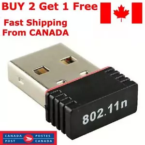 Wireless USB WiFi Adapter Mini Network Dongle 150Mbps Windows MAC Linux 802.11n - Picture 1 of 8