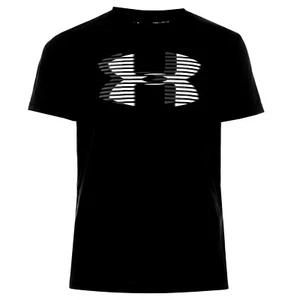 Under Armour Tech Big Logo Black Solid Junior Boys T-Shirt New (Sizes 7-14 Yrs) - Picture 1 of 6