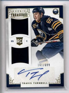 TRAVIS TURNBULL 2012/13 PANINI ROOKIE ANTHOLOGY DUAL JERSEY AUTO #161/699 AJ8857