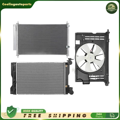 Radiator & Condenser & Cooling Fan Assembly For 2014-2017 Toyota Corolla 1.8L - Image 1 of 4