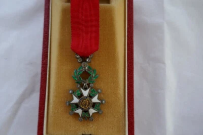 légion d'honneur 1870 miniature en vermeil avec diamants modèle à filets - Photo 1/3
