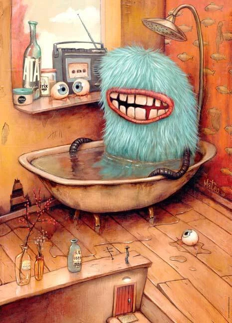 Heye Zozoville Collection 1000 Piece Puzzle Bathtub Monster Jigsaw