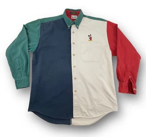 Camisa abotonada Mickey Mouse Disney World adulto mediana M - Imagen 1 de 9