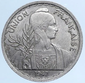 1947 FRENCH INDO-CHINA Antique BIG Coin France Old Republic Piastre Coin i113852 - Picture 1 of 2