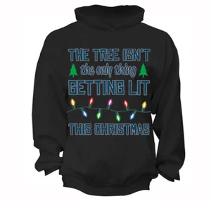 Suéter con capucha Tree Isn't Only Thing Getting Feo Navidad Fiesta Hombres Mujeres - Imagen 1 de 5