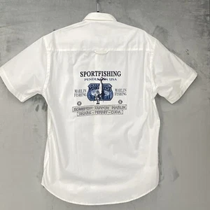 Pendleton Sport Fishing Shirt Mens M White Button Down Collared Beach Summer - Picture 1 of 13