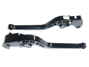 SUZUKI GSXR 600 2004-2005 k4 K5 LONG BRAKE + CLUTCH LEVERS BLACK RACE ROAD - Picture 1 of 9