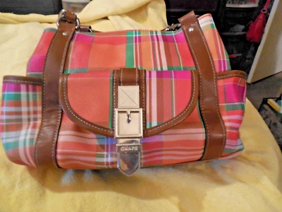 Bolso de mano RL Chaps para mujer a cuadros medidas 12”X9” X 4” Foto 1 de 4