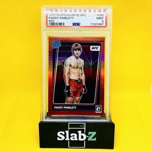 2022 UFC Donruss Optic PADDY PIMBLETT RC  /199 Rated Rookie, RED PRIZM, PSA 9 - Picture 1 of 2