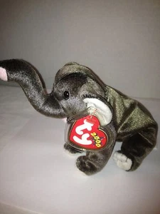 TY TROMPET THE ELEPHANT BEANIE BABY 2000 RETIRADO ¡NUEVO JUGUETE DE PELUCHE! - Imagen 1 de 2