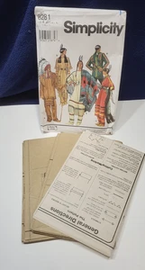 Simplicity 8281 Native American Indian Clothing Costume Sew Pattern Adult  Uncut - Picture 1 of 2