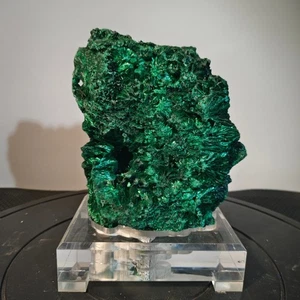 6,82 Pfund natürlicher Malachit Quarz nadelförmiges Mineral Probe Kristall Heilung + Ständer - Bild 1 von 9