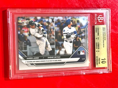 2025 TOPPS NOW #239 JUDGE/OHTANI BGS 10 PRISTINE MVPs 2261 - Image 1 of 2