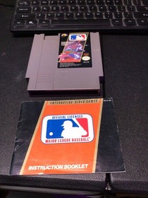 Nintendo NES Major League Baseball, MLB Cartridge Video Game 1987 And Manual
