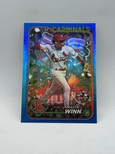 2024 Topps Holiday #H94 Masyn Winn RC Blue Foil SP St. Louis Cardinals - Picture 1 of 2